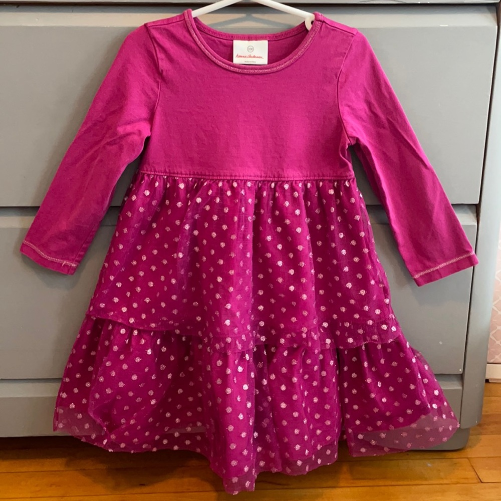 Hanna Andersson 3T long sleeve purple dress